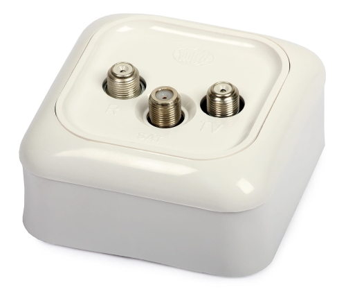 Gniazdo RTV SAT natynkowe końcowe GAR-3F-BG-DK-SAT Satel