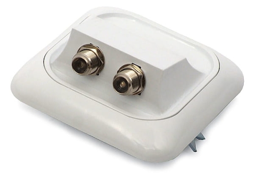 Gniazdo RTV SAT GIS-F1-2/P podtynkowe