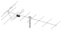 Antena Dipol 11 DVB-T2 5-12 VHF DAB mux-8 w polaryzacji poziomej