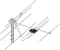 Antena DIPOL 7 DVB-T2 5-12 VHF DAB mux-8  w polaryzacji poziomej