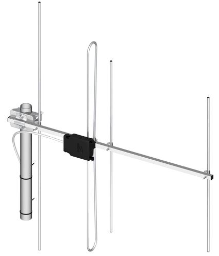 Antena Dipol 4 DVB-T2 5-12 VHF DAB mux-8 w polaryzacji pionowej