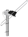 Antena Dipol 1 DVB-T2 5-12 VHF DAB mux-8 w polaryzacji poziomej