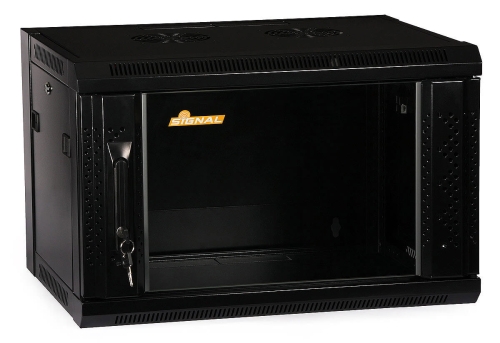 Szafa RACK 19' 6U 450 mm wisząca Signal czarna