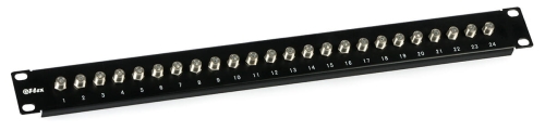 Patch Panel 1U 24 porty typu gniazdo F beczka RACK