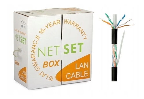 Przewód Netset U/UTP 6 skrętka zewnętrzna PE 305m