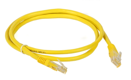Patchcord UTP 1m kat. 5e żółty
