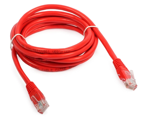 Patchcord UTP 2m kat. 5e czerwony