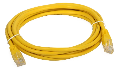 Patchcord UTP 3m kat. 5e żółty