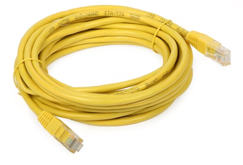 Patchcord UTP 5m kat. 5e żółty
