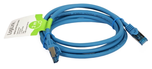Patchcord S/FTP 2m kat. 6A niebieski