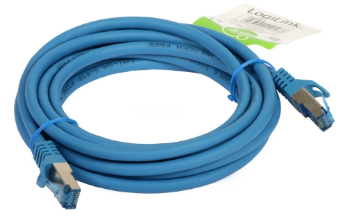 Patchcord S/FTP 3m kat. 6A niebieski