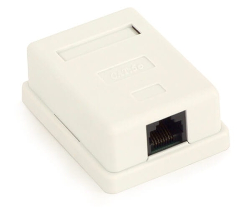 Gniazdo natynkowe kat. 5e UTP RJ-45 8P8C pojedyncze