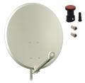 Antena satelitarna 80cm FAMAVAL Konwerter + złącza