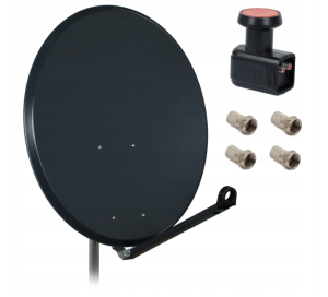 Antena satelitarna 85cm FAMAVAL Konwerter TWIN + złącza