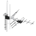 Antena Dipol 15 DVB-T2 Combo zmontowana do odbioru VHF w polaryzacji pionowej