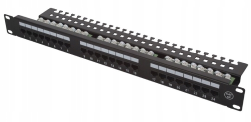 Patch panel UTP 19'' 24xRJ45 kat.5e tacka Krone