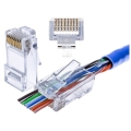 Wtyk modularny RJ-45 8P8C kat. 5e pass through
