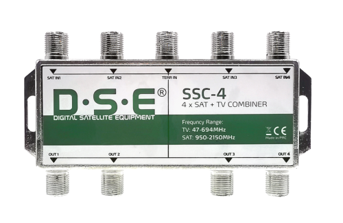 Sumator TV SAT SSC-4 QUAD + DVB-T2 4TV DSE