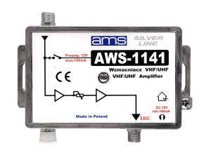 Wzmacniacz antenowy TV AWS-1141 DVB-T2 AMS SilverLine