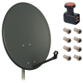 Antena satelitarna 80cm Corab konwerter Quad FTE