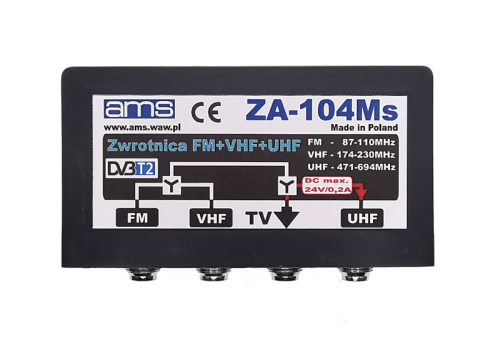 Zwrotnica antenowa ZA-104Ms FM/VHF/UHF MUX8 AMS