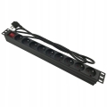 Listwa zasilająca 230V z wyłącznikiem RACK 19' 9gn