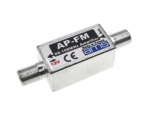 Wzmacniacz antenowy radiowy AP-FM 18dB ekranowany