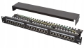 Patch Panel FTP 1U 24 porty k.6 +uchwyt RJ-45 RACK