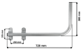 Uchwyt antenowy murowy boczny TV SAT UML-70L Luxon wymiary