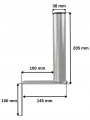 Uchwyt antenowy murowy 20cm UMS-20 wymiary