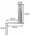 Uchwyt antenowy murowy 15cm UMS-15 wymiary