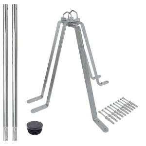 Obejma murowa UMP-500 + maszt stalowy 3m Luxon