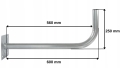 Uchwyt antenowy murowy 60cm WL-600 wymiary