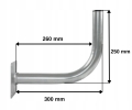 Uchwyt antenowy murowy 30cm WL-300 wymiary