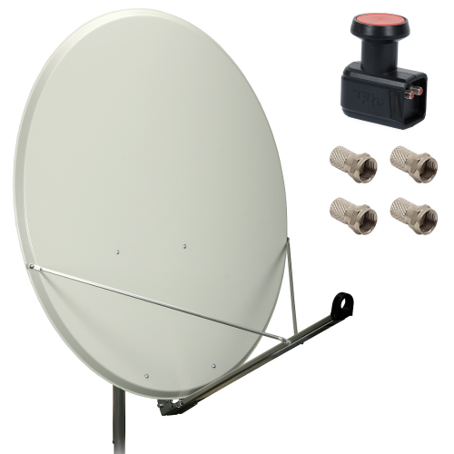 Antena satelitarna 100cm FAMAVAL + Konwerter TWIN +złącza