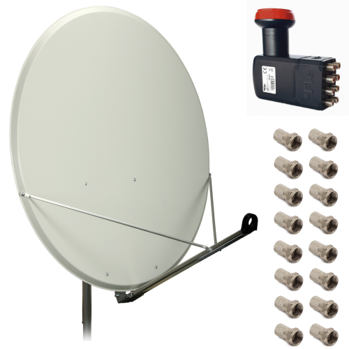 Antena satelitarna 100cm FAMAVAL + Konwerter OCTO +złącza