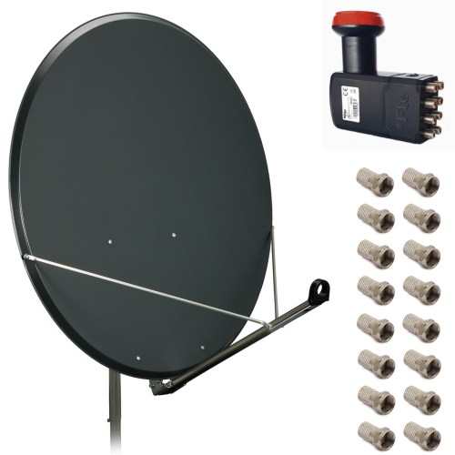 Antena satelitarna 100cm FAMAVAL + Konwerter OCTO +złącza