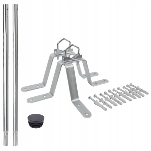 Obejma murowa UMP-150 + maszt stalowy 3m Luxon