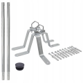 Obejma murowa UMP-150 + maszt stalowy 2m Luxon