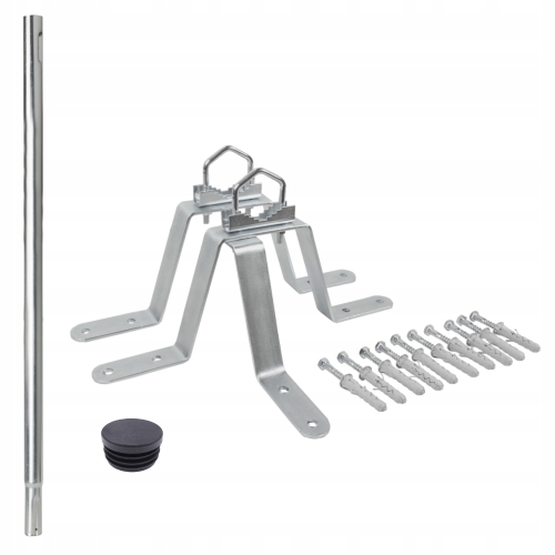 Obejma murowa UMP-150 + maszt stalowy 1,5m Luxon