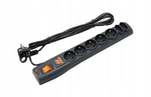 Listwa zasilająca 230V P7 5+2 gniazda Acar czarna