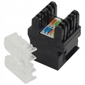 Moduł keystone RJ-45 UTP kategorii 5e Dual IDC czarny narzędziowy