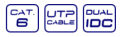 Moduł keystone RJ-45 UTP kategorii 6 Dual IDC czarny narzędziowy