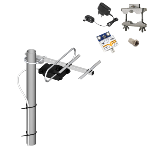 Antena Dipol 3/21-48 DVB-T2 UHF ze wzmacniaczem