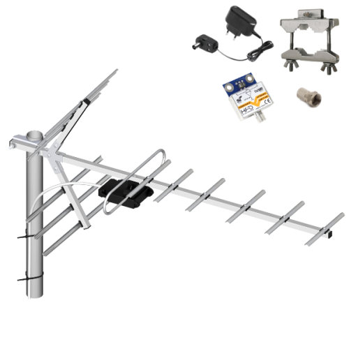 Antena Dipol 16/21-48 DVB-T2 UHF ze wzmacniaczem