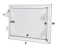 Drzwiczki rewizyjne 300 x 200 mm DR-2 metalowe białe na klucz Laco