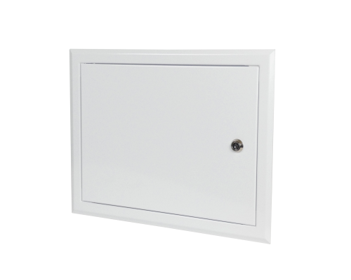 Drzwiczki rewizyjne 350 x 250 mm DR-2 metalowe białe na klucz Laco