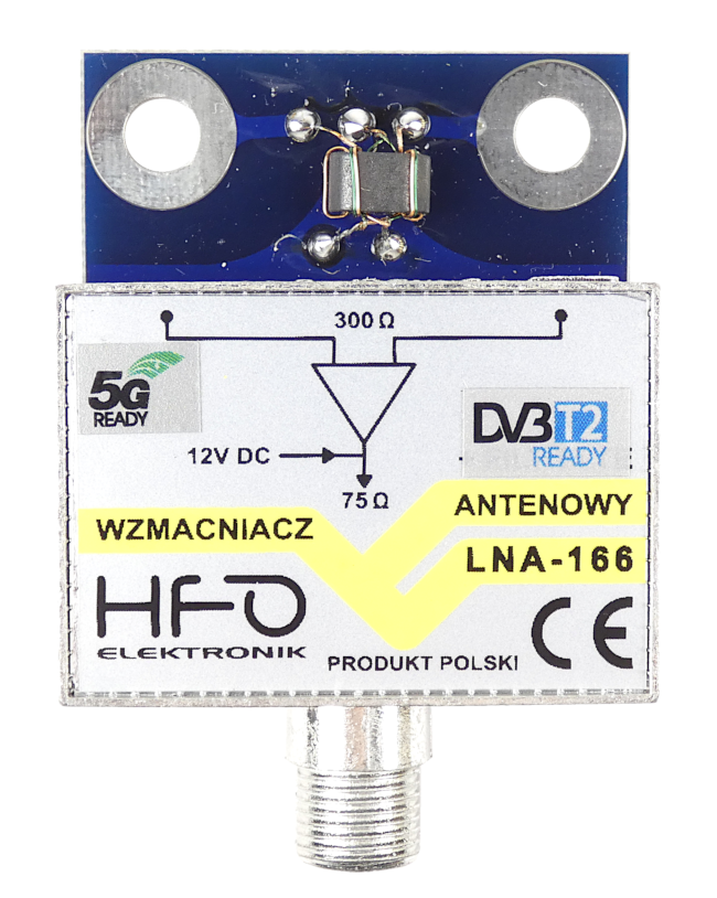 Wzmacniacz antenowy DVB-T2 dopuszkowy LNA-166