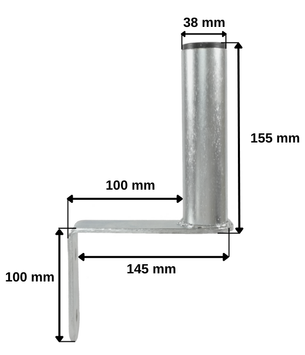 Uchwyt antenowy murowy UMS-15 Luxon wymiary