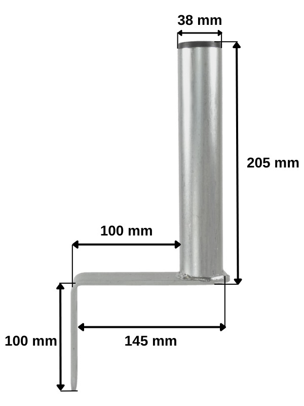 Uchwyt antenowy murowy UMS-15 Luxon wymiary